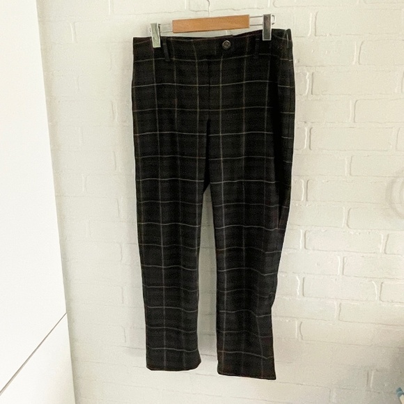 Marella Dress pants Strait leg Ankle pants Plaid Wool Blend Luxury Academia Sz 8 - Picture 3 of 12